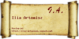Ilia Artemisz névjegykártya